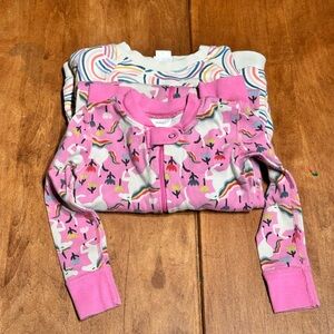 Hanna Andersson Rainbow Sweatshirt and Unicorn Sleeper